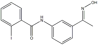 N-{3-[(1E)-N-hydroxyethanimidoyl]phenyl}-2-iodobenzamide Struktur