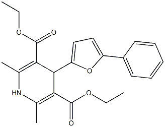 diethyl 2,6-dimethyl-4-(5-phenyl-2-furyl)-1,4-dihydro-3,5-pyridinedicarboxylate Struktur