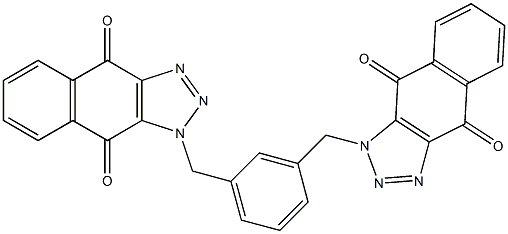 1-{3-[(4,9-dioxo-4,9-dihydro-1H-naphtho[2,3-d][1,2,3]triazol-1-yl)methyl]benzyl}-1H-naphtho[2,3-d][1,2,3]triazole-4,9-dione Struktur