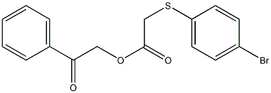 2-oxo-2-phenylethyl [(4-bromophenyl)sulfanyl]acetate Struktur