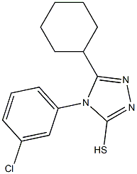 4-(3-chlorophenyl)-5-cyclohexyl-4H-1,2,4-triazol-3-yl hydrosulfide Struktur