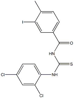 N-(2,4-dichlorophenyl)-N'-(3-iodo-4-methylbenzoyl)thiourea Struktur