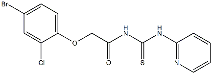 N-[2-(4-bromo-2-chlorophenoxy)acetyl]-N'-(2-pyridinyl)thiourea Struktur