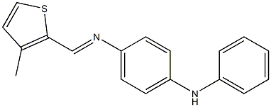 N-(4-anilinophenyl)-N-[(E)-(3-methyl-2-thienyl)methylidene]amine Struktur
