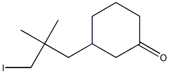 3-(3-Iodo-2,2-dimethylpropyl)cyclohexan-1-one Struktur