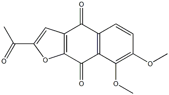 2-Acetyl-7,8-dimethoxynaphtho[2,3-b]furan-4,9-dione Struktur