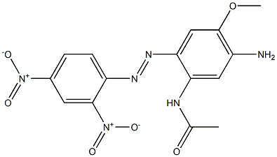 N-[5-Amino-2-(2,4-dinitrophenylazo)-4-methoxyphenyl]acetamide Struktur