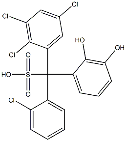 (2-Chlorophenyl)(2,3,5-trichlorophenyl)(2,3-dihydroxyphenyl)methanesulfonic acid Struktur