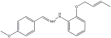 2-[2-(2-Butenyloxy)phenyl]-1-[(4-methoxyphenyl)methylene]hydrazinium Struktur