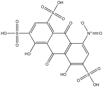 4,5-Dihydroxy-8-nitro-9,10-dihydro-9,10-dioxoanthracene-1,3,6-trisulfonic acid Struktur