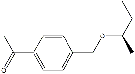 (-)-4'-[(R)-sec-Butyloxymethyl]acetophenone Struktur