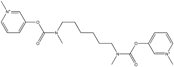 3,3'-[1,6-Hexanediylbis[[(methylimino)carbonyl]oxy]]bis(1-methylpyridinium) Struktur