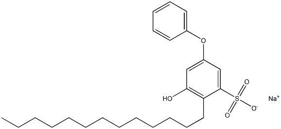 5-Hydroxy-4-tridecyl[oxybisbenzene]-3-sulfonic acid sodium salt Struktur