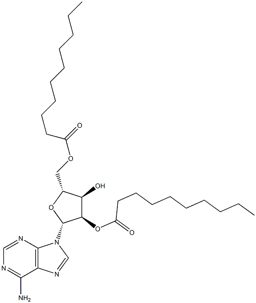 2'-O,5'-O-Bis(decanoyl)adenosine Struktur