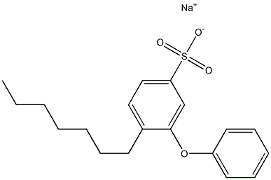 4-Heptyl-3-phenoxybenzenesulfonic acid sodium salt Struktur