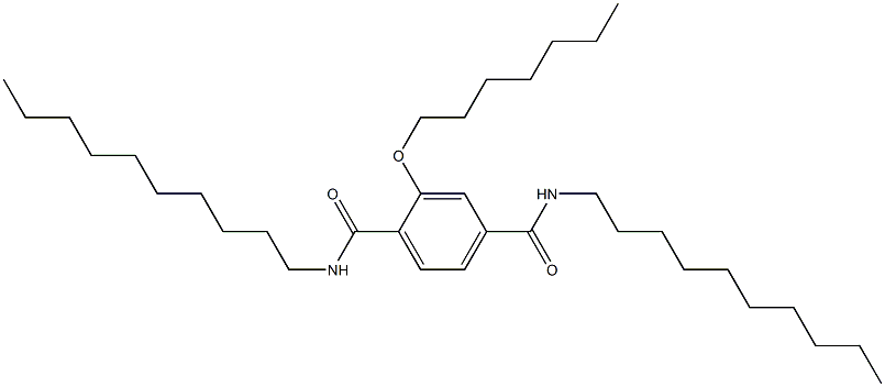 2-(Heptyloxy)-N,N'-didecylterephthalamide Struktur