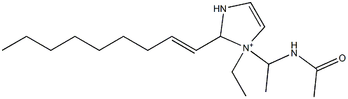 1-[1-(Acetylamino)ethyl]-1-ethyl-2-(1-nonenyl)-4-imidazoline-1-ium Struktur