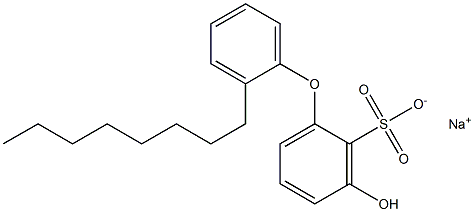 3-Hydroxy-2'-octyl[oxybisbenzene]-2-sulfonic acid sodium salt Struktur