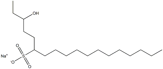 3-Hydroxyoctadecane-6-sulfonic acid sodium salt Structure