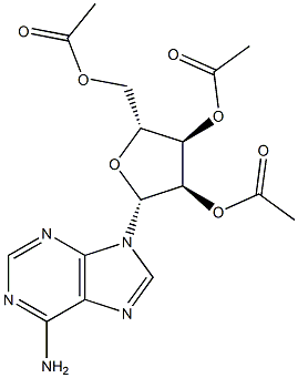 Adenosine 2',3',5'-triacetate Struktur