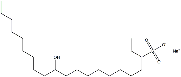 12-Hydroxyhenicosane-3-sulfonic acid sodium salt Struktur