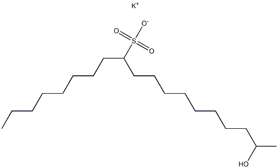 18-Hydroxynonadecane-9-sulfonic acid potassium salt Struktur