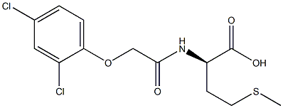 (R)-2-[[(2,4-Dichlorophenoxy)acetyl]amino]-4-(methylthio)butanoic acid Struktur