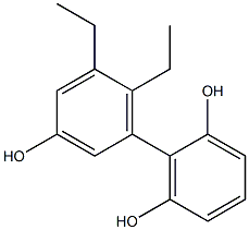 5',6'-Diethyl-1,1'-biphenyl-2,3',6-triol Struktur