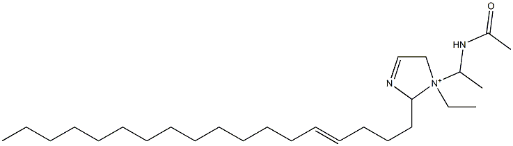 1-[1-(Acetylamino)ethyl]-1-ethyl-2-(4-octadecenyl)-3-imidazoline-1-ium Struktur