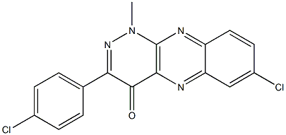 3-(4-Chlorophenyl)-7-chloro-1-methylpyridazino[3,4-b]quinoxalin-4(1H)-one Struktur