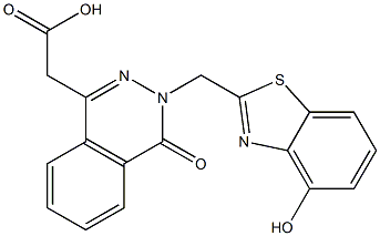 3-[(4-Hydroxy-2-benzothiazolyl)methyl]-3,4-dihydro-4-oxophthalazine-1-acetic acid Struktur