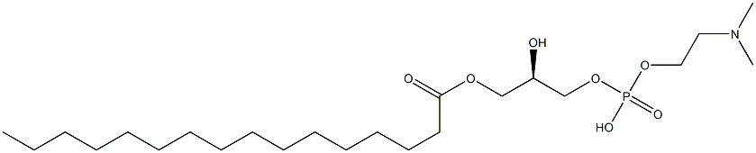Hexadecanoic acid (R)-3-[[[2-(dimethylamino)ethoxy](hydroxy)phosphinyl]oxy]-2-hydroxypropyl ester Struktur