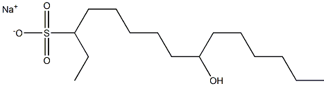 9-Hydroxypentadecane-3-sulfonic acid sodium salt Struktur