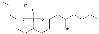 12-Hydroxyhexadecane-7-sulfonic acid potassium salt Structure
