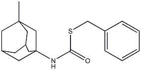 (5-Methyladamantan-1-yl)thiocarbamic acid S-benzyl ester Struktur