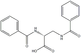 [R,(+)]-2,3-Di(benzoylamino)propionic acid Struktur
