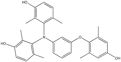 N,N-Bis(3-hydroxy-2,6-dimethylphenyl)-3-(4-hydroxy-2,6-dimethylphenoxy)benzenamine Structure