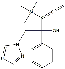 1-(Phenyl)-1-[1-(trimethylsilyl)-1,2-propanedien-1-yl]-2-(1H-1,2,4-triazol-1-yl)ethanol Struktur