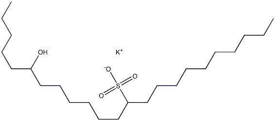 18-Hydroxytricosane-11-sulfonic acid potassium salt Structure
