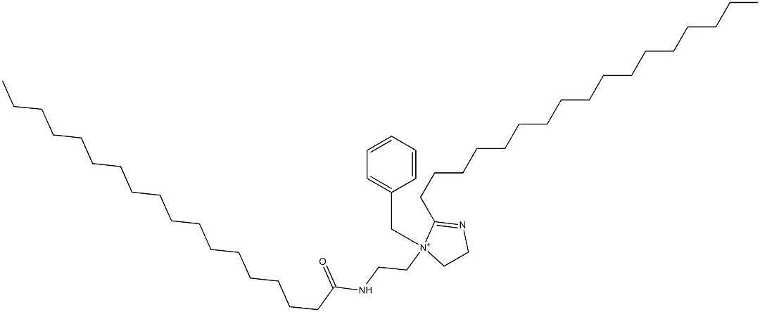 2-Heptadecyl-4,5-dihydro-1-[2-[(1-oxooctadecyl)amino]ethyl]-1-benzyl-1H-imidazol-1-ium Struktur