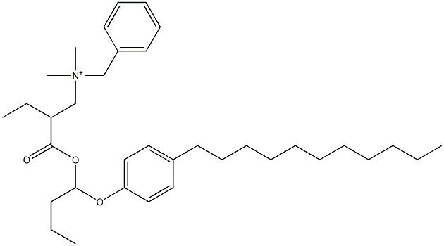 N,N-Dimethyl-N-benzyl-N-[2-[[1-(4-undecylphenyloxy)butyl]oxycarbonyl]butyl]aminium Structure