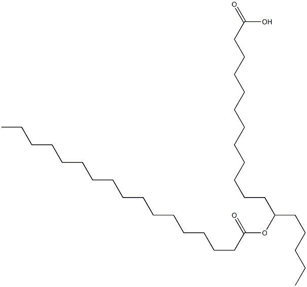 13-Heptadecanoyloxyoctadecanoic acid Struktur