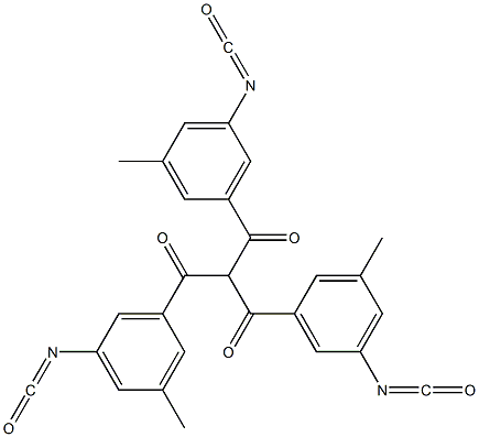 Tris(3-methyl-5-isocyanatobenzoyl)methane Struktur
