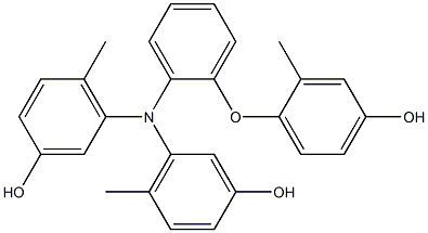 N,N-Bis(3-hydroxy-6-methylphenyl)-2-(4-hydroxy-2-methylphenoxy)benzenamine Structure