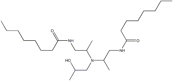 N,N'-[2-Hydroxypropyliminobis(2-methyl-2,1-ethanediyl)]bis(octanamide) Struktur
