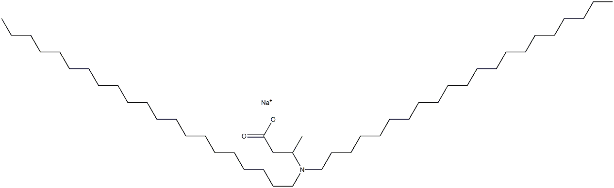 3-(Dihenicosylamino)butyric acid sodium salt Struktur