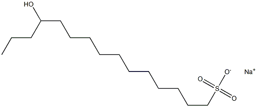 12-Hydroxypentadecane-1-sulfonic acid sodium salt Structure