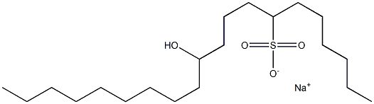 11-Hydroxyicosane-7-sulfonic acid sodium salt Struktur