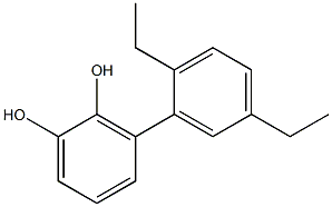 3-(2,5-Diethylphenyl)benzene-1,2-diol Struktur