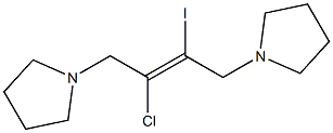 1,1'-[(E)-2-Chloro-3-iodo-2-butene-1,4-diyl]bis(pyrrolidine) Struktur